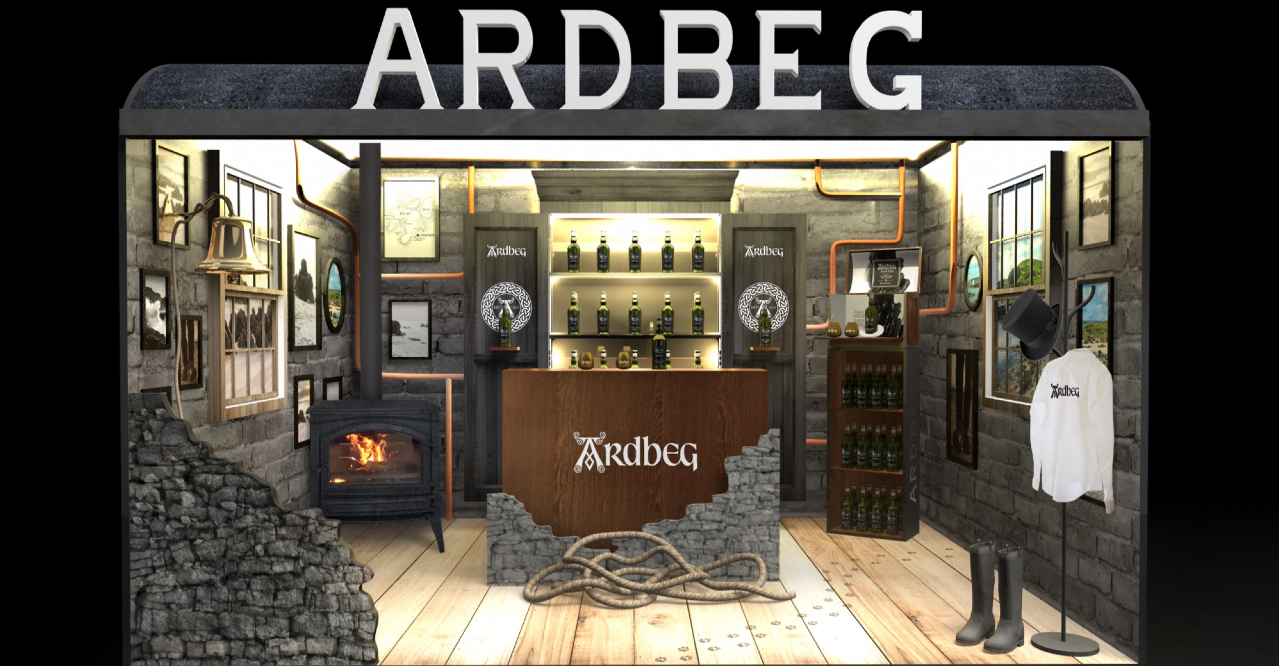 Stand sur mesure au Whisky Live - avec croquis