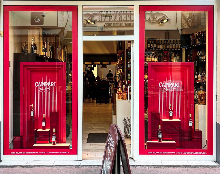 Campari - Vitrine sur mesure - Cave Riviera Cannes